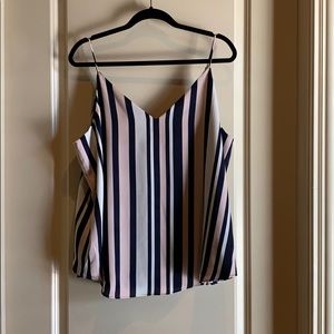 NWT Express pink, white, and blue striped tank